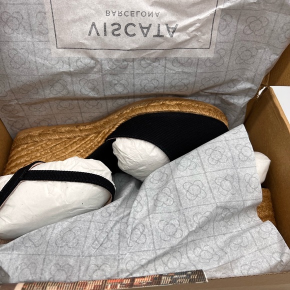 Viscata Peratallada Espadrille Canvas Wedges Spain Handmade 3 ½” Heel Women's 9 - Picture 12 of 16